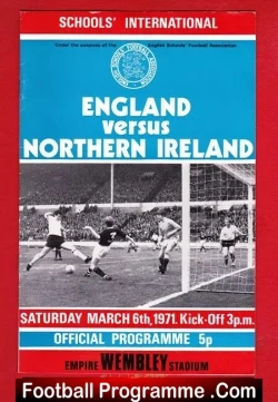 England v Northern Ireland 1971 – Schoolboys at Wembley