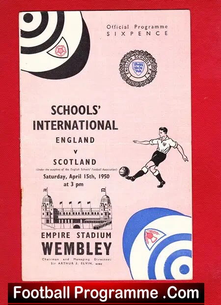 England v Scotland 1950 – Schoolboys at Wembley