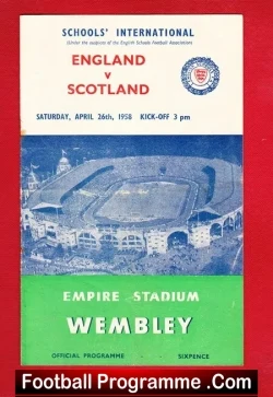 England v Scotland 1958 – Schoolboys at Wembley