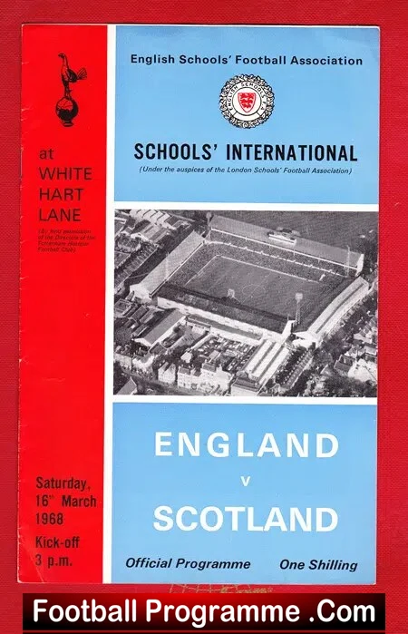 England v Scotland 1968 – Schoolboys at Wembley
