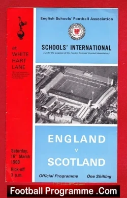England v Scotland 1968 – Schoolboys at Wembley