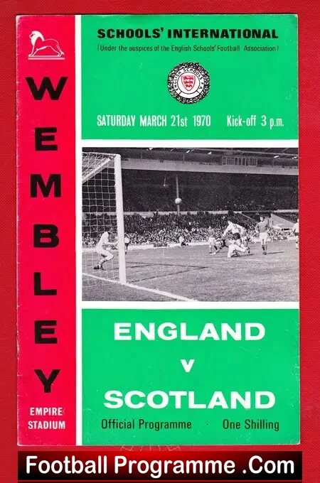 England v Scotland 1970 – Schoolboys at Wembley