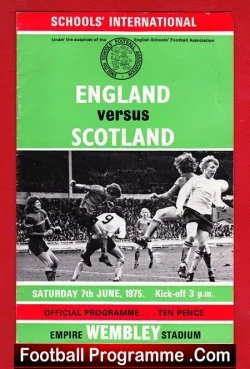 England v Scotland 1975 – Schoolboys at Wembley