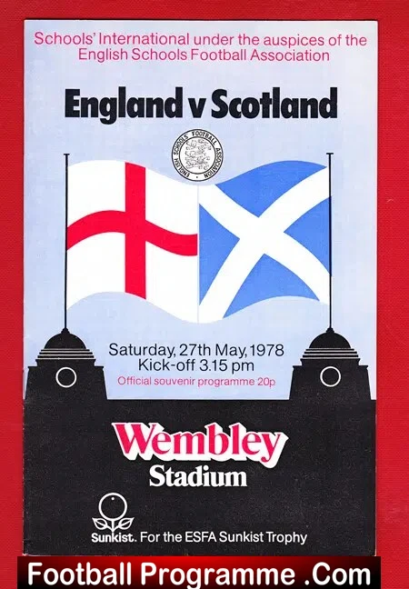 England v Scotland 1978 – Schoolboys at Wembley