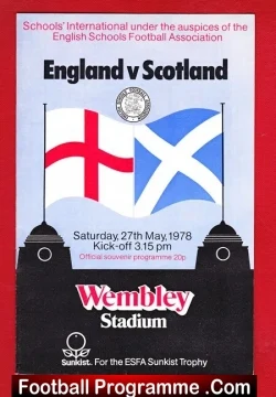 England v Scotland 1978 – Schoolboys at Wembley