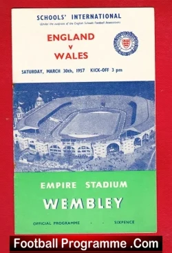 England v Wales 1957 – Schoolboys at Wembley