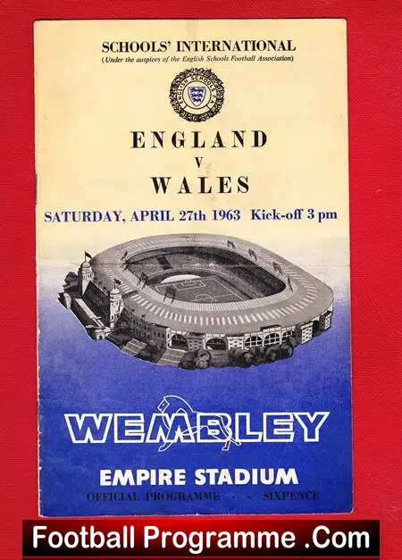England v Wales 1963 – Schoolboys at Wembley