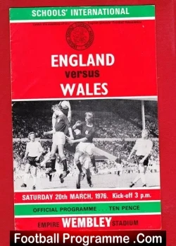 England v Wales 1976 – Schoolboys at Wembley