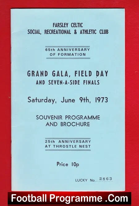 Farsley Celtic Seven A Side Grand Gala 1973