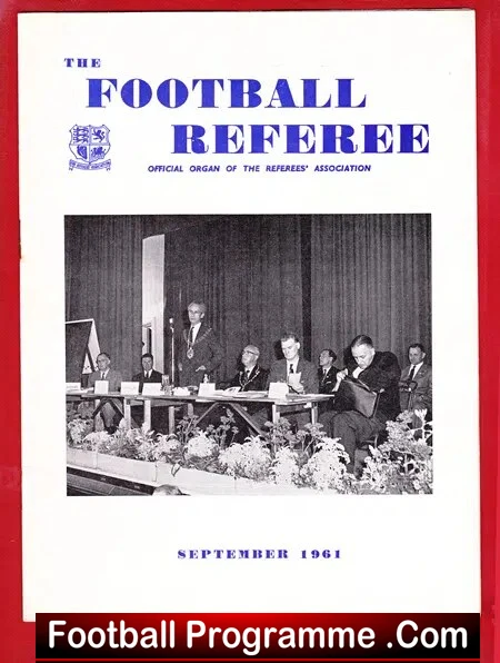 Football Referee Association Official Magazine 1961 – September