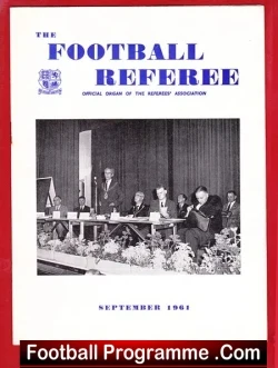 Football Referee Association Official Magazine 1961 – September