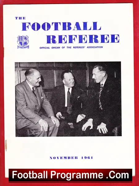 Football Referee Association Official Magazine 1961 – November