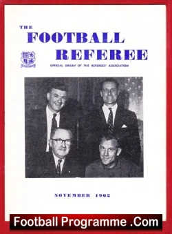 Football Referee Association Official Magazine 1962 – November