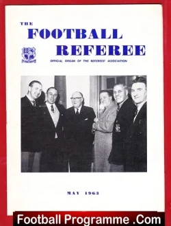Football Referee Association Official Magazine 1963 – May