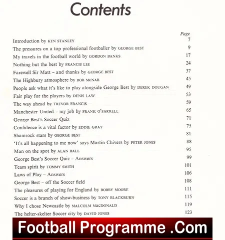 George Best Football Soccer Annual 1972 – Number 5