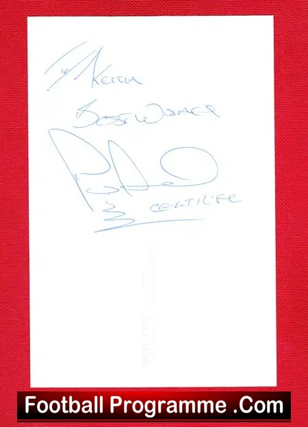 Glasgow Celtic Peter Grant Signed Autographed Picture 1997