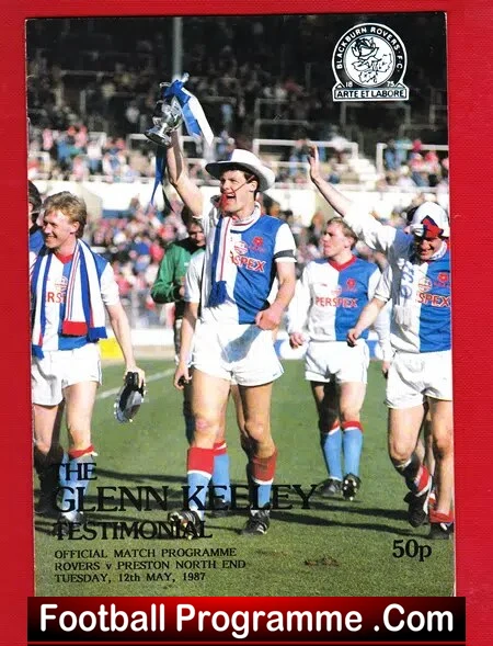 Glen Keeley Testimonial Benefit Match Blackburn Rovers SIGNED