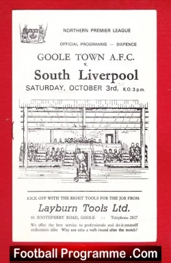 Goole Town v South Liverpool 1970