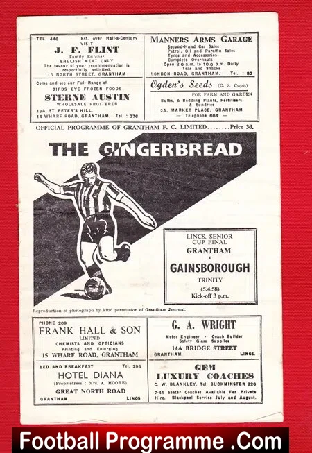 Grantham Town v Gainsborough Trinity 1958 – Senior Cup Final