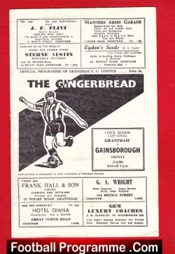 Grantham Town v Gainsborough Trinity 1958 – Senior Cup Final