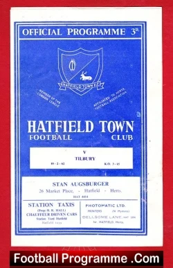 Hatfield Town v Tilbury 1962 – to clear