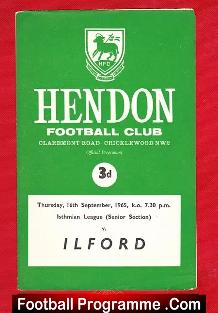 Hendon v Ilford 1965