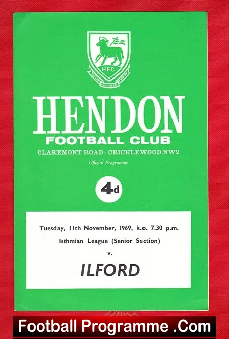 Hendon v Ilford 1969