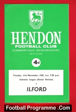 Hendon v Ilford 1969