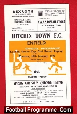 Hitchin Town v Enfield 1970 – London Senior Cup Replay