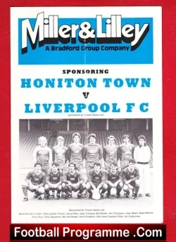 Honiton Town v Liverpool 1985 – Devon