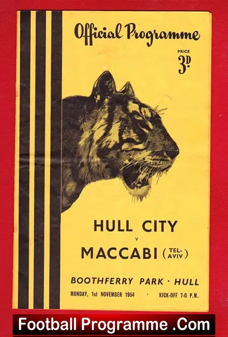 Hull City v Maccabi 1954 – Jewish Team Tel Aviv