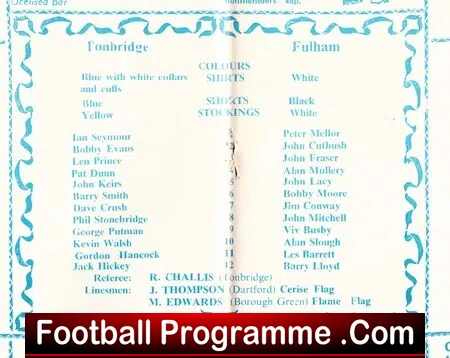 Ian Seymour Testimonial Benefit Game Tonbridge 1975