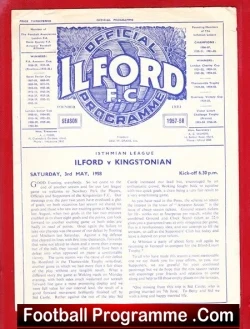 Ilford v Kingstonian 1958 - football programme
