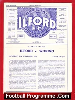 Ilford v Woking 1957 - football programme