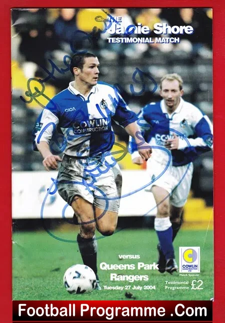 Jamie Shore Testimonial Benefit Match Bristol Rovers – SIGNED