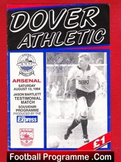 Jason Bartlett Testimonial Benefit Match Dover Athletic – SIGNED