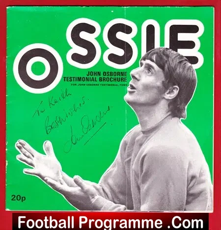 John Osborne Ossie Testimonial Benefit Match WBA 1978 Signed