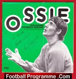 John Osborne Ossie Testimonial Benefit Match WBA 1978 Signed