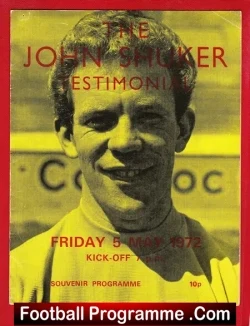 John Shuker Testimonial Benefit Match Oxford United 1972 - football programme