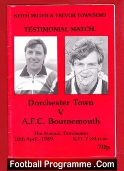 Keith Miller + Trevor Townsend Testimonial Benefit Match SIGNED