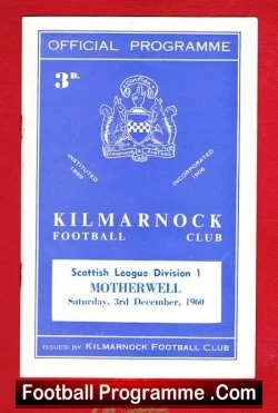 Kilmarnock v Motherwell 1960
