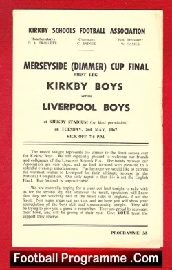 Kirkby Boys v Liverpool Boys 1967 – Merseyside Cup Final 1st Leg