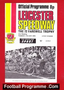 Leicester Speedway Farewell Trophy 1972