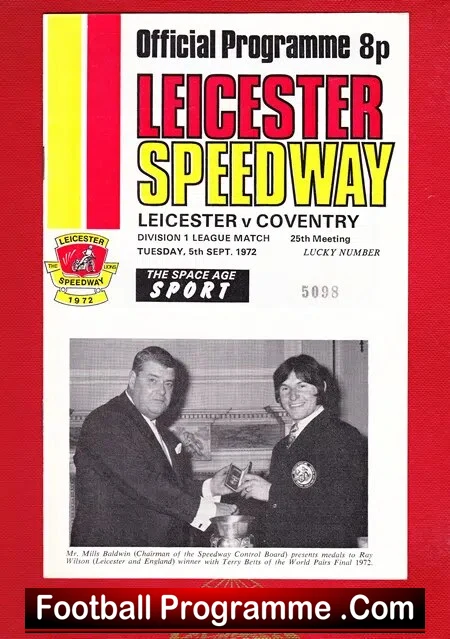 Leicester Speedway v Coventry 1972