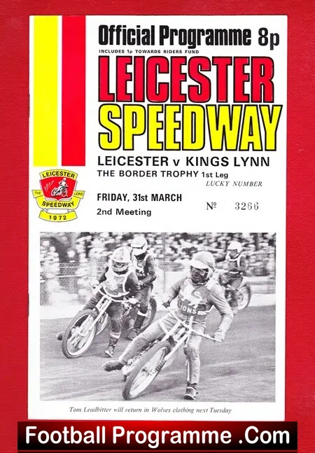 Leicester Speedway v Kings Lynn 1972