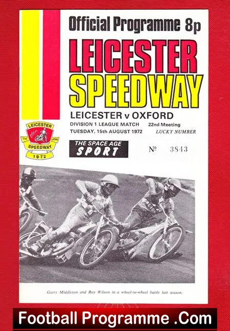 Leicester Speedway v Oxford 1972
