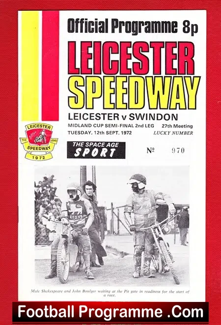 Leicester Speedway v Swindon 1972
