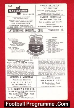 Leytonstone v Ilford 1965