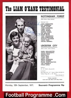 Liam O’Kane Testimonial Benefit Nottingham Forest 1977 – Signed