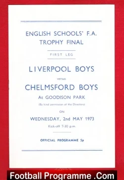Liverpool Boys v Chelmsford Boys 1972 – Schoolboys Trophy Final